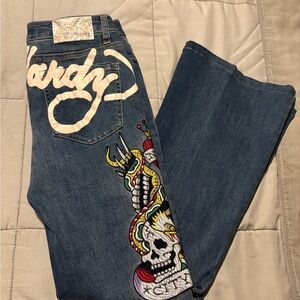 ed hardy y2k  bootcut jeans
